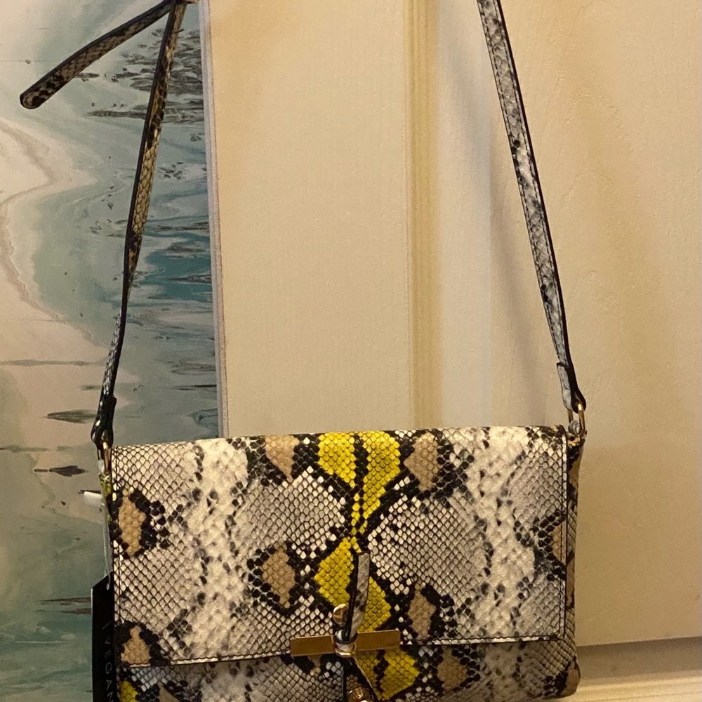 Snake skin print crossbody